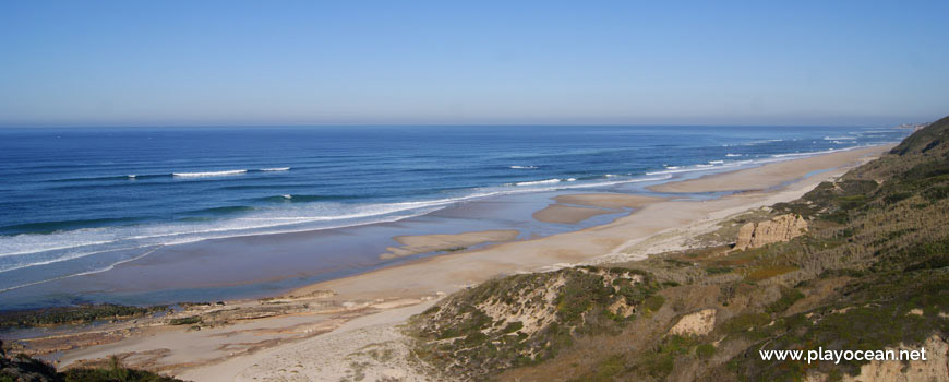 Maré baixa na Praia da Falca