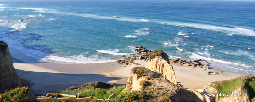 Praia de Vale Furado Beach viewed from the cliff