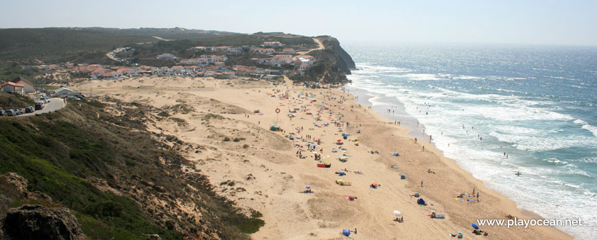 South at Praia do Monte Clérigo Beach