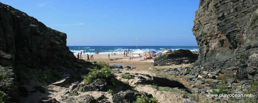 Stream at Praia do Vale dos Homens Beach