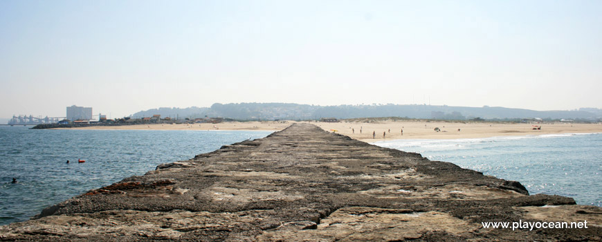 Pier of Praia da Cova do Vapor Beach