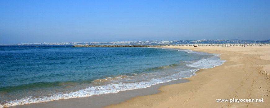 South sand of Praia da Cova do Vapor Beach