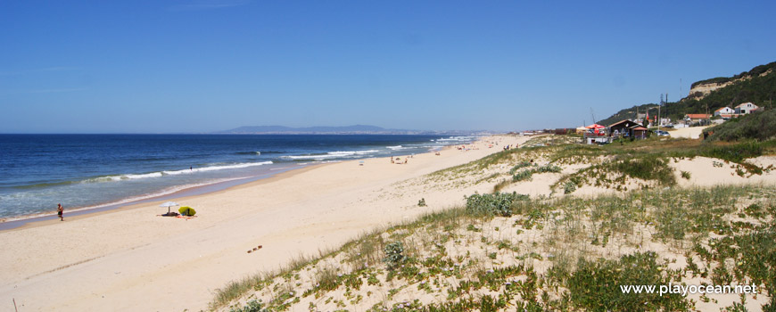 North at Praia da Fonte da Telha Beach