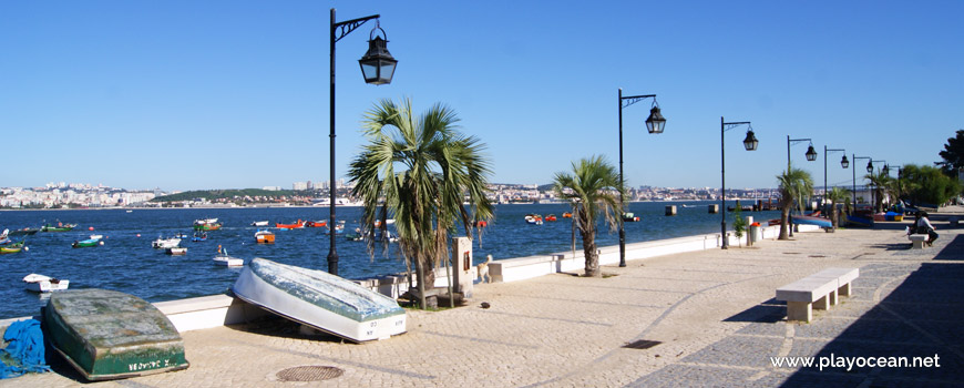 Seaside of Praia da Trafaria Beach