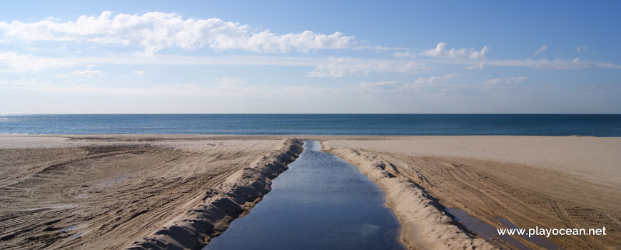 Leito do ribeiro, Praia de Carcavelos 