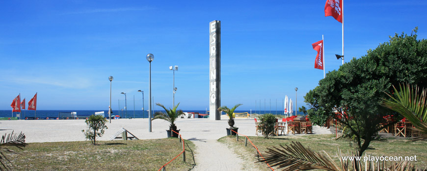 Seaside road at Praia da Frente Azul Beach