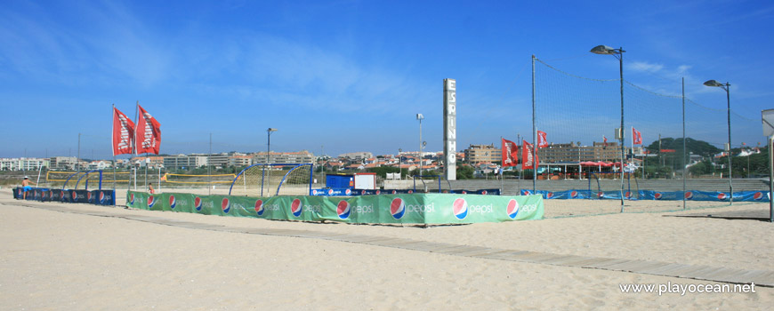 Sports fields at Praia da Frente Azul Beach