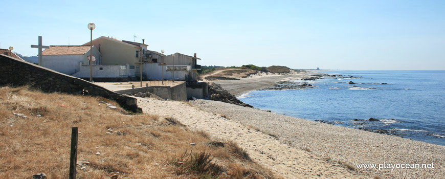 Casas e entrada, Praia de São Bartolomeu do Mar