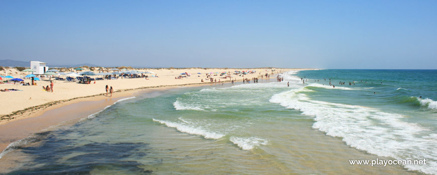 Zona de banhos Este na Praia da Ilha do Farol (Mar)