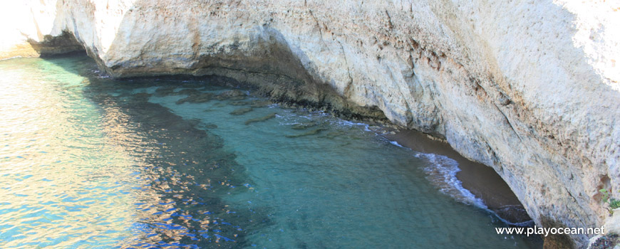 Immersed sand at Praia da Cama da Vaca Beach