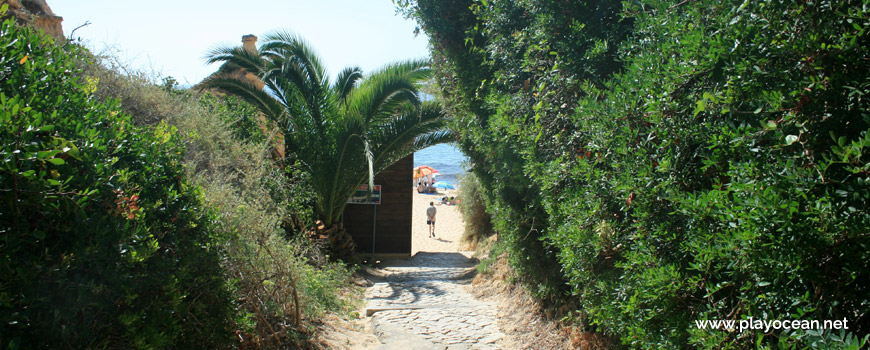 Entrada, Praia da Cova Redonda