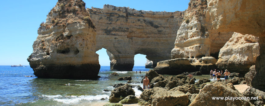 Natural arcs at Praia da Mesquita Beach