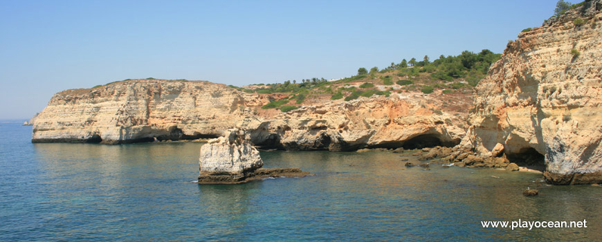 Cliff at Praia do Vale Currais Beach