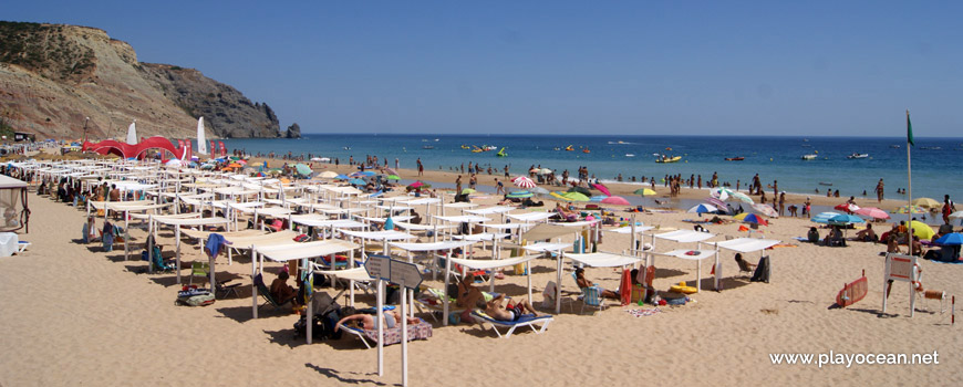 Aluguer de toldos, Praia da Luz