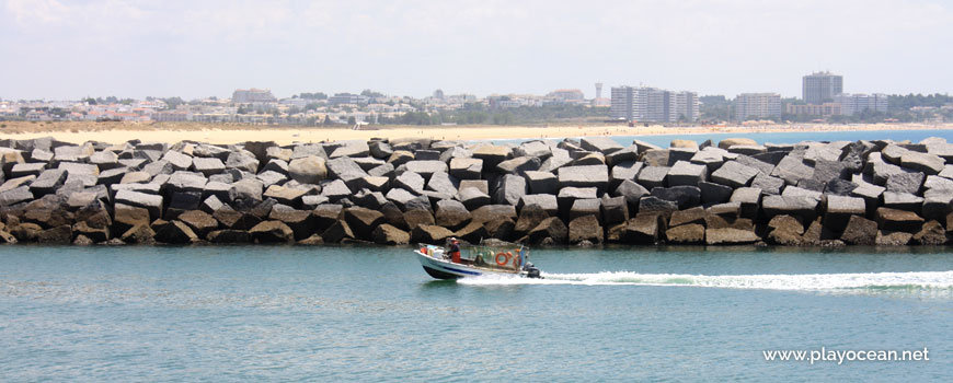 Boat at Praia do Vale da Lama Beach