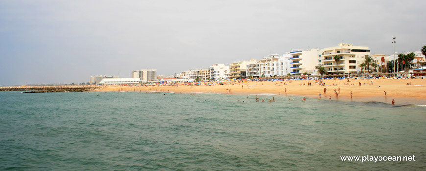 Panoramic of Praia de Quarteira Beach