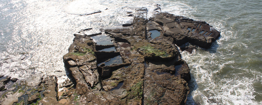 Pias salineiras, Praia do Porto das Barcas