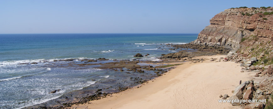 North at Praia do Vale dos Frades Beach