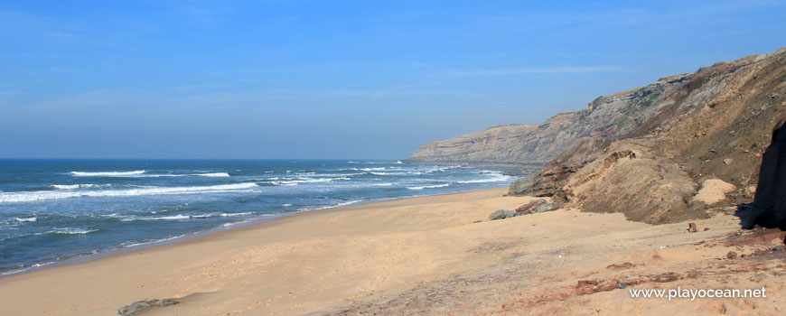 North at Praia de Valmitão Beach