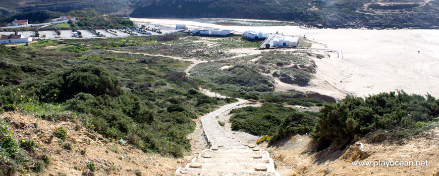 Stairway at Praia da Foz do Lizandro Beach