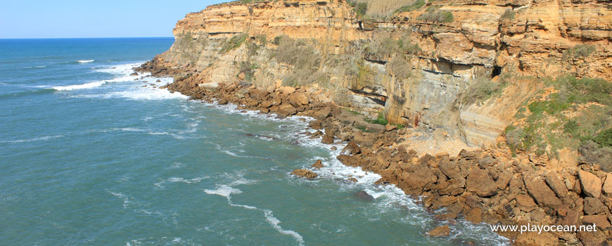 Cliff at Praia do Portinho Correia Beach