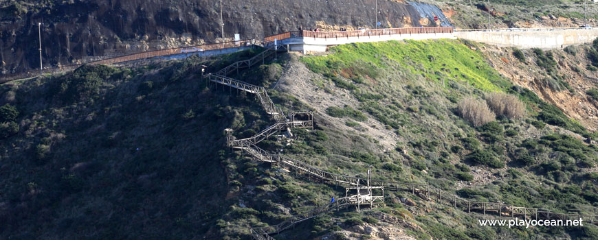 Stairway at Praia de Ribeira dIlhas Beach