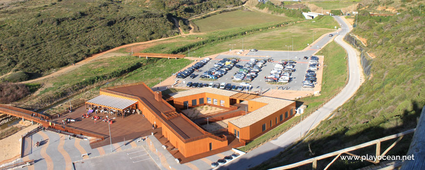 Parking at Praia de Ribeira dIlhas Beach