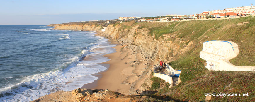 North at Praia de São Sebastião Beach