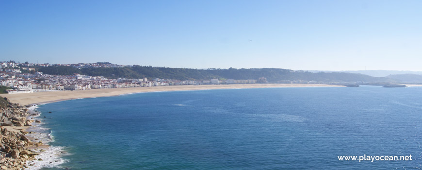 Panoramic of Praia da Nazaré Beach