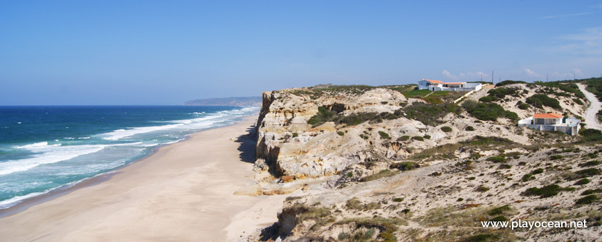 North at Praia de Covões Beach