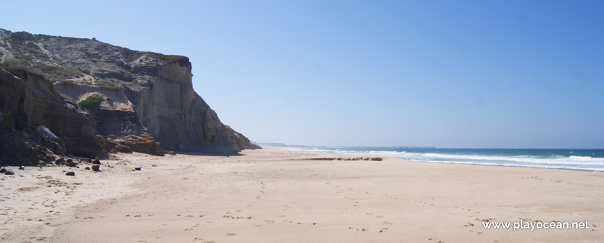 South at Praia de Covões Beach