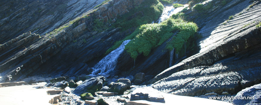 Cascade of Praia do Amália Beach