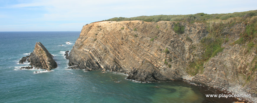 Cliff at Praia da Baía da Arquinha Beach