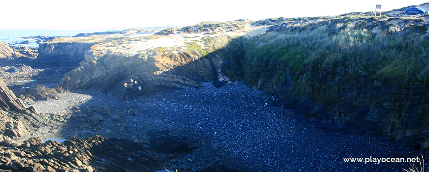 Cliff at Praia dos Carriços Beach