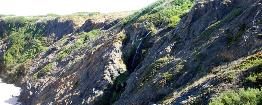 Cascade of Praia do Machado Beach