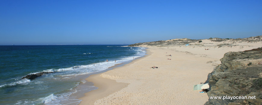 North at Praia do Malhão (Center) Beach