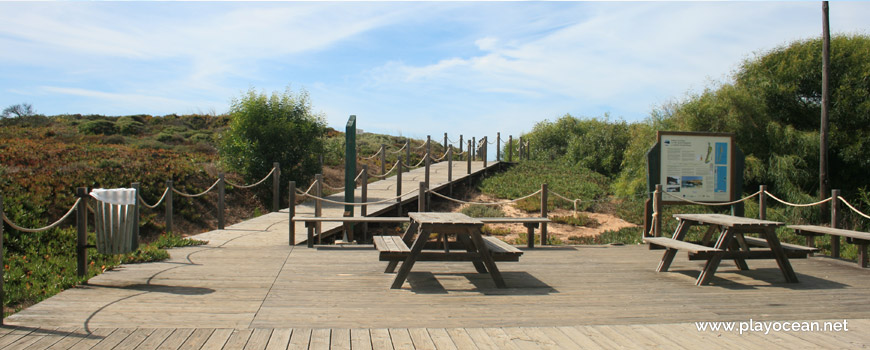 Picnic park at Praia de Nossa Senhora Beach