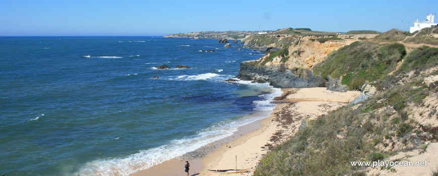 North at Praia do Patacho Beach