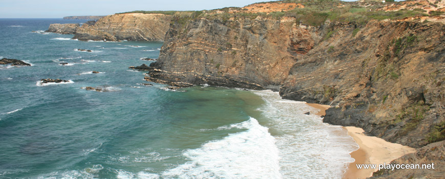 North at Praia da Pedra da Bica Beach