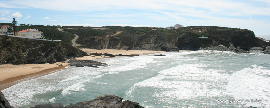 Panoramic of Praia da Zambujeira do Mar Beach