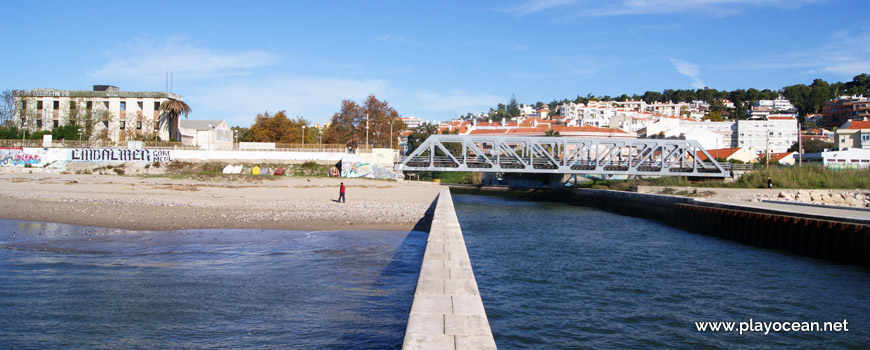 The Jamor River, Praia da Cruz Quebrada Beach