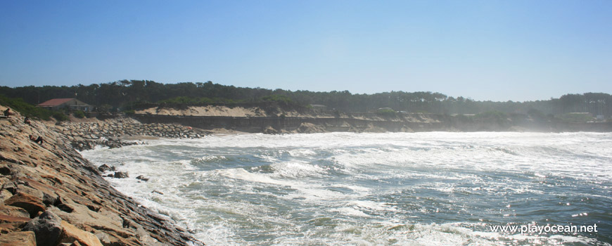 High tide at Praia de Cortegaça (South) Beach