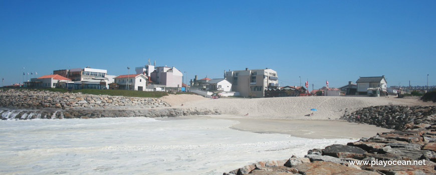 Praia de Cortegaça Beach viewed from the pier