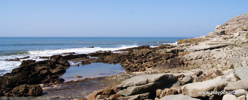 Puddle at Praia de São Bernardino Beach