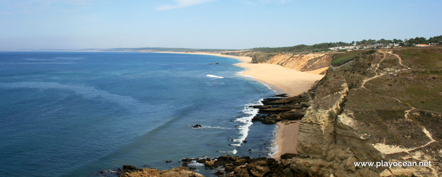 Panoramic view over Praia das Bicas Beach