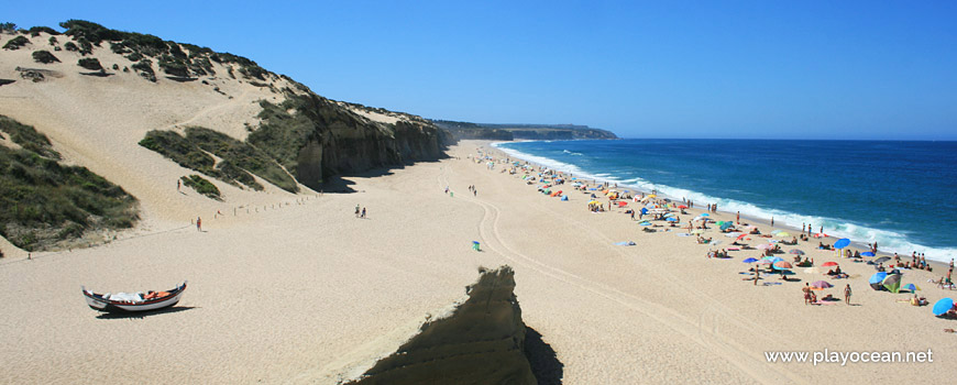 South, top of the rock at Praia do Moinho de Baixo Beach