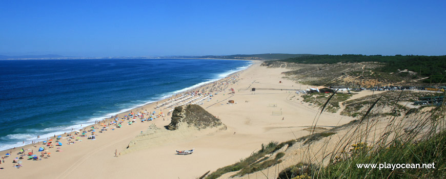 North, top of the dune at Praia do Moinho de Baixo Beach