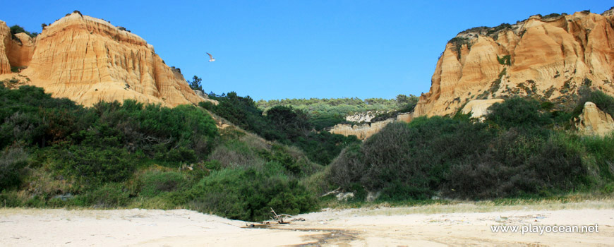 Stream of Praia dos Olhos de Água Beach