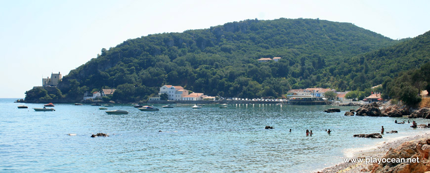 Small anchored boats