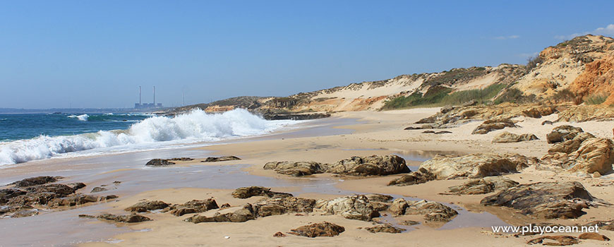Waves breaking at Praia dos Canudos Beach